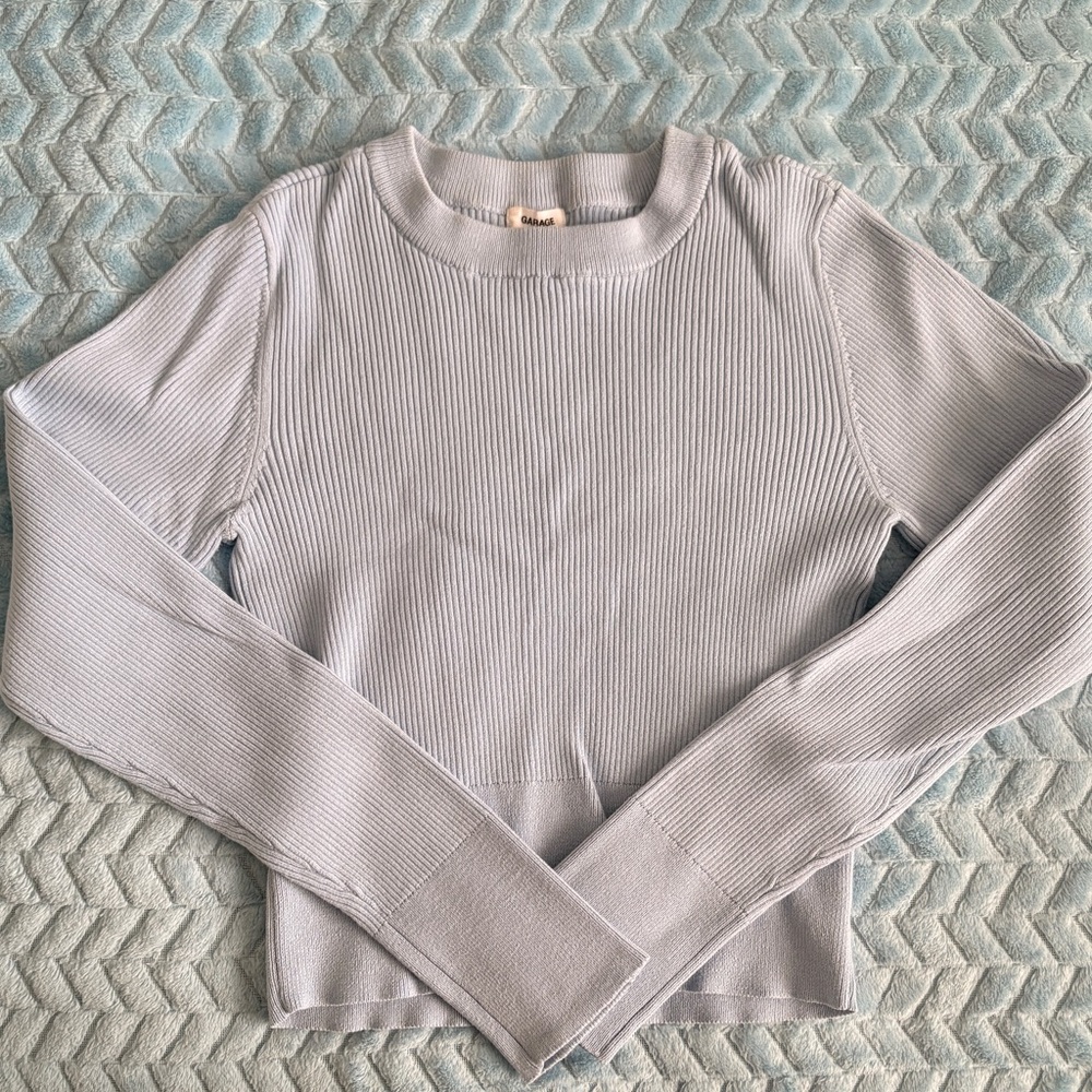 Garage Baby Blue Ribbed Tee